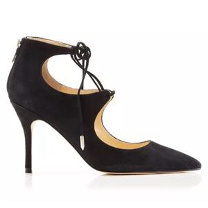 ❤️‍🔥🩶 Ivanka Trump - Black Suede Heels | Unique Design🩶❤️‍🔥